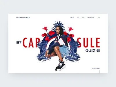 Tommy Hilfiger - Capsule capsule color dailyui interface landingpage leaf tommy hilfiger ui uiux ux web design website
