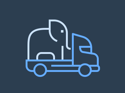 Icon Delivery delivery elephant icon set icons illustration infographics line logistics logo outline shipping ui design