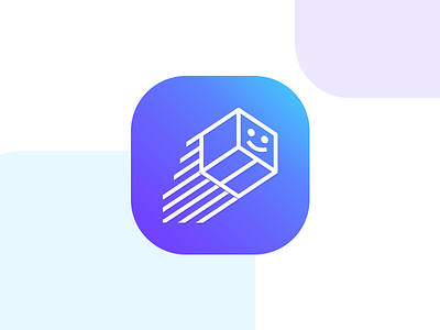 Speed Parcel app app blue dark to light gradient icon light to dark parcel rounded shape speed tone