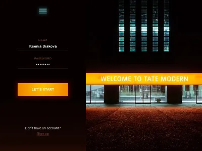 DailyUI / 001 dailyui form login sign in ui