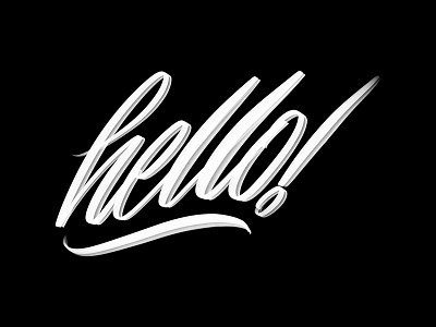 Hello, Monday! brush pack custom dimensional type hello ipadlettering lettering photoshop procreate script shadows streaks shadows type typism typography