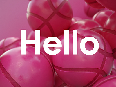 Hola Dribbble!! 3d c4d cgi first shot render