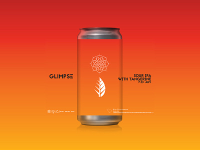 Glimpse beer beer can gradient label design package design packaging