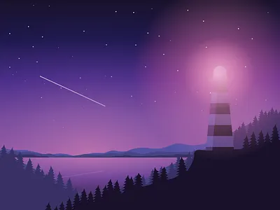 Perseids fallen star landscape lighthouse night perseids