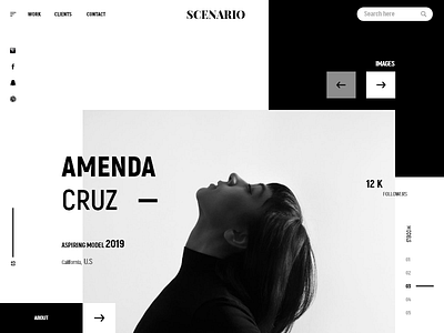 Homepage User Interface black bw home model ui user experience user interface users ux web white