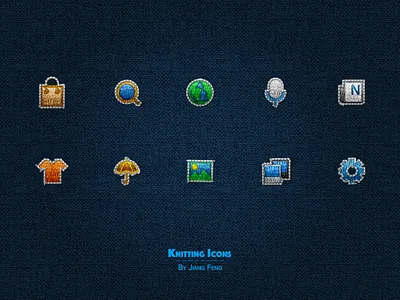 Knitting Icons icon map news photo radar shop theme weather