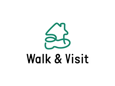 Walk & Visit business home house logo shoe tours