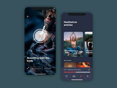 Namaste - Meditation App app dark design ios iphone8 iphonex light meditation mobile sketch ui ux