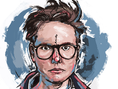 Portrait Illustration - Hannah Gadsby comedy digital art illustration lgbtq magazine photoshop pop culture popular portrait spot illustration