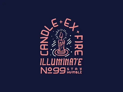 Candle candle logotype retro style text type typography vintage