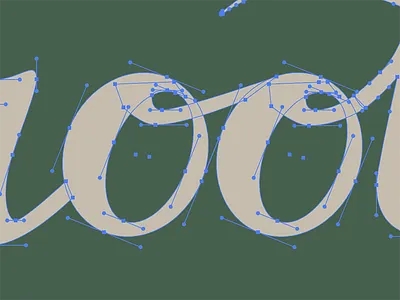 Béziers bezier curves hand lettering vector