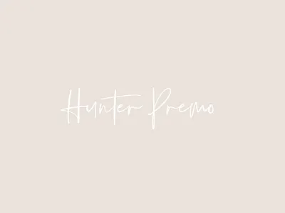 Hunter Premo blogger branding design identity logo