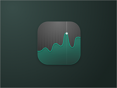 Stocks icon - Dark theme app concept dark icon ios stocks ui