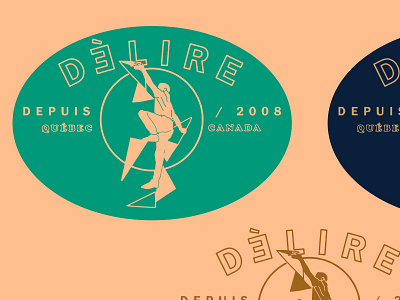 Délire t-shirt badge climb climbing community logo tshirt