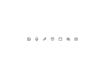 App Icons app calendar camera friend gallery icons location note outline record