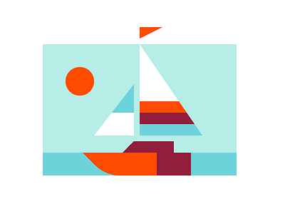 Boat abstract boat ocean sail sailboat sun water