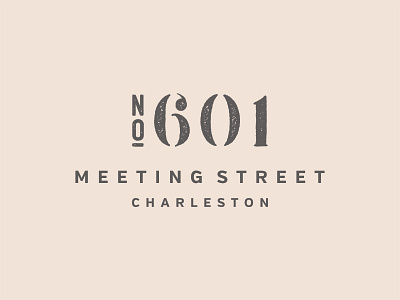 601 Meeting Street Logo branding illustration lockup logo logo design logo mark logotype number typography