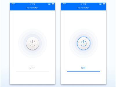 Daily UI 15 app mobile onoff powerbutton responsive switch ui ux