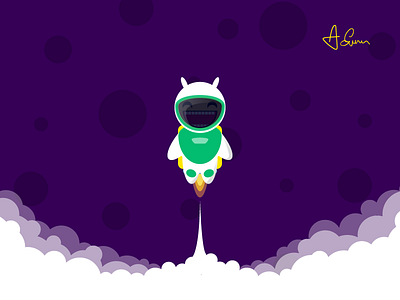 dribbble invitation astronaut blast off invitation invite jetpack space