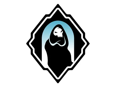 Ghost Quarter Logomark dd dungeons and dragons ghost logo logomark two color
