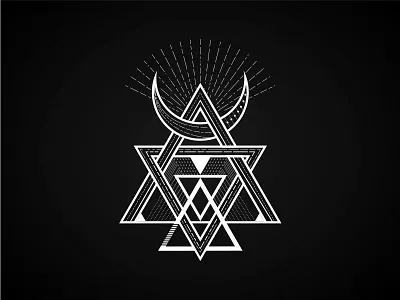 Dark Symbol 2 background geometric art icon light moon rituality sacred geometry shine symbols triangle