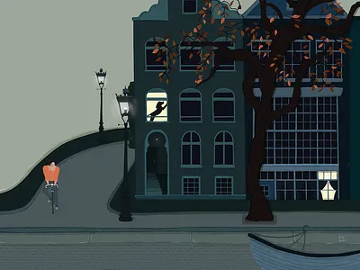 Amsterdam amsterdam biking cycling dutch illustration netherlands