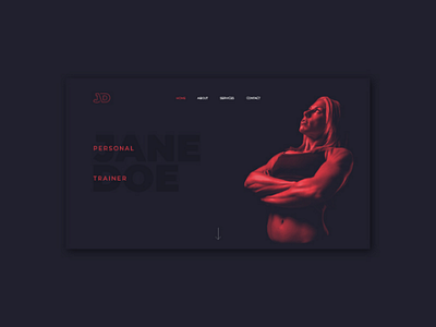 A concept for a personal trainer website landing page design graphic design landing page personal template trainer ui ux web website