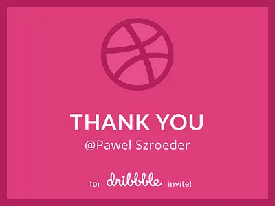 Thank you for the Invite dribbble invitation thanks