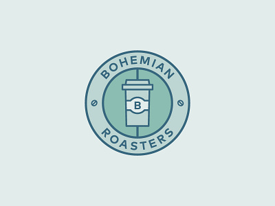 Bohemian Roasters badge debuts design logo logotype script typography