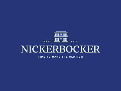 Nickerbocker debuts design illustration logo logotype script typography