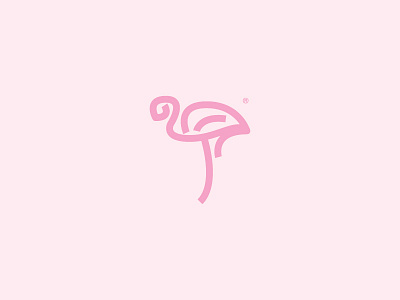 Flamingo debuts design illustration logo logotype script typography