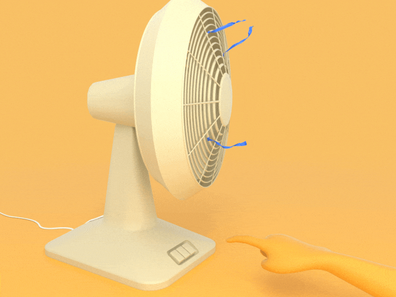 Table Fan 🌡 3d c4d cinema 4d fan hand loop octane otoy table fan