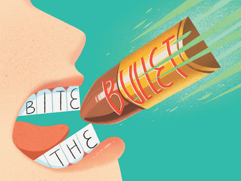 Các tầng nghĩa của "bite the bullet"