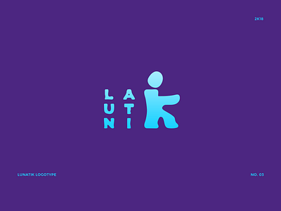 Lunatik Logotype No. 03 design designer gradient graphic logo logotype lunatic typography ui ux