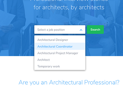 Job Position Dropdown app dropdown flat search sketch style ui user ux web