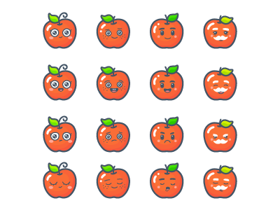 Lingvotree Apple apple avatar emoji face flat fruit game line red smile summer tasty