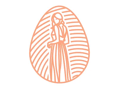 Ostara beauty easter logo ostara vector woman