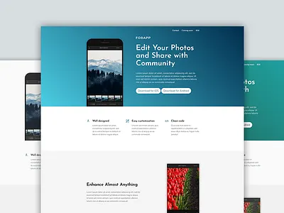 App Landing Page Template - Forapp aplication app app landing page landing mobile app page responsive software