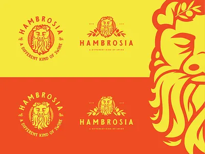 Hambrosia bbq brand greek olive swine