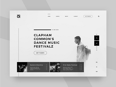 Music Concert Ticket Web Ui design graphic illustrator sketch ui web website