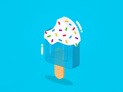 Ice Cream Illustration blue coreldraw dribbble iceceam illustration pallet photoshop summer