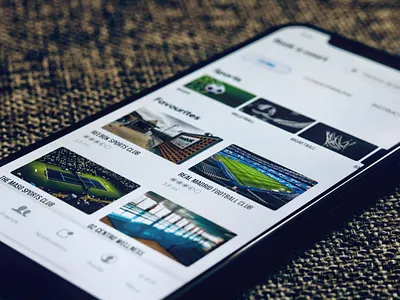 Court booking - listings app booking court favourites ios iphone x list rating sports ui ux