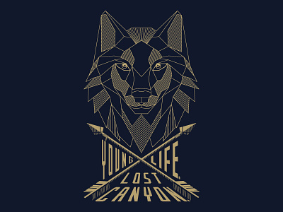 Line Wolf arrows illustration line art wolf young life