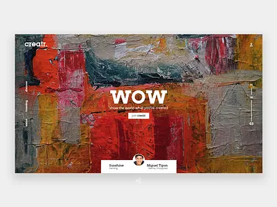 Creatr Landing Page - UI/UX Challenge 1.2 design interface landing page ui user ux webdesign website