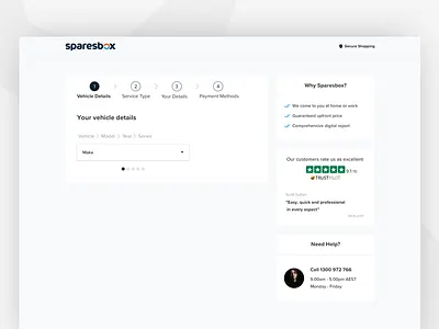 Service Checkout Process Step-1 checkout service startup ui ux