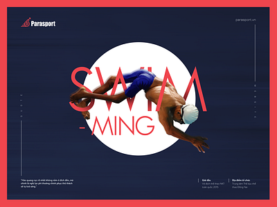 Parasport Foundation Vietnam desktop parasport sport swimming typography ui ux web