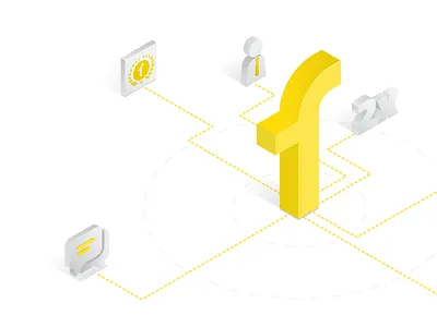 Why partner with FabHotels - Illustration isometric isometric illustration network ui web illustration