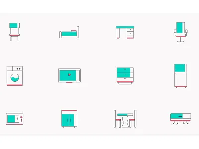 Icon Library - zefo branding e commerce icon design iconography illustrator