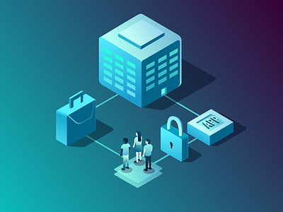 Illustration of Governance artwork building case design governance graphic illustration isometric isometry