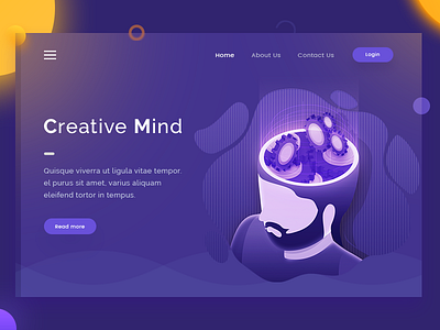Creative Mind arslan creative design illustration landing mind page pakistan web